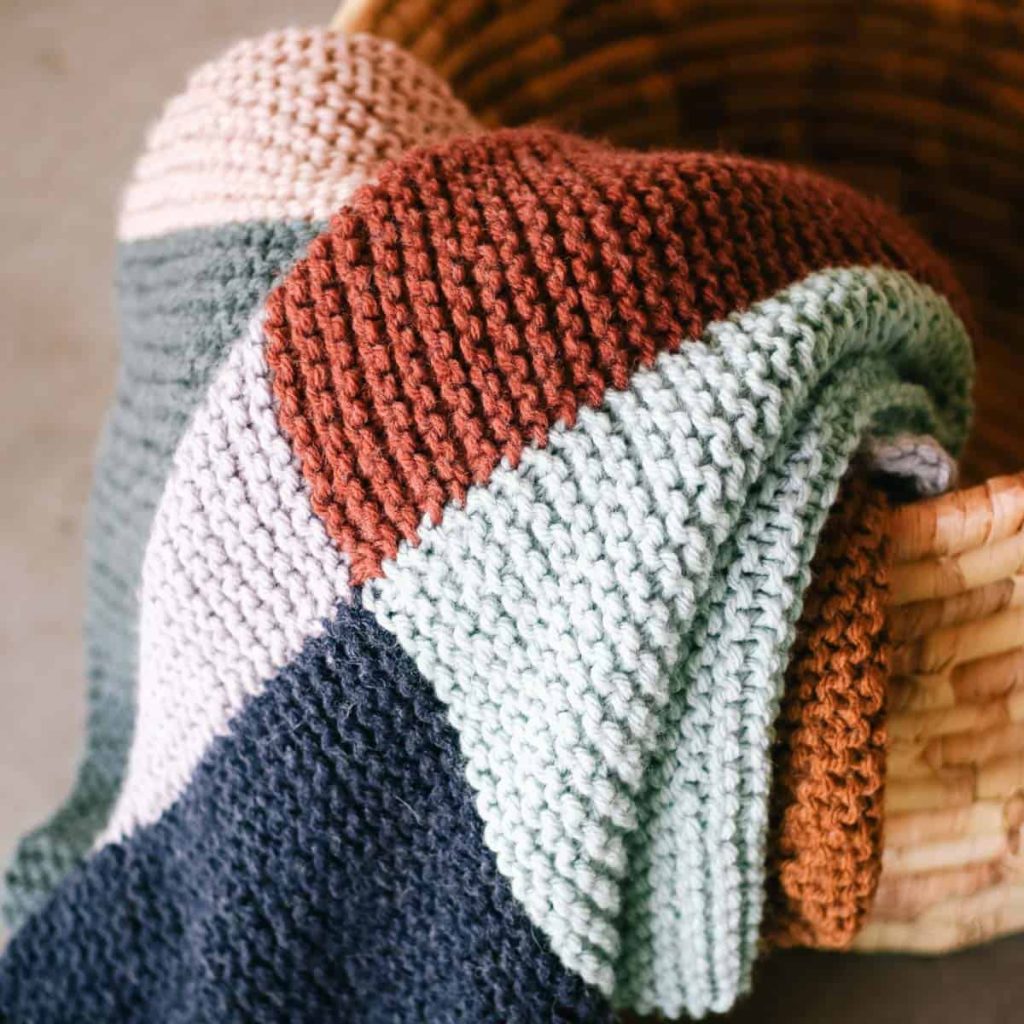 How to Hand Knit a Blanket /Throw, Easy Pattern