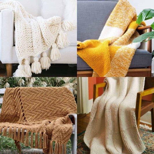 How to Knit a Blanket Beginner Pattern For Straight Needles