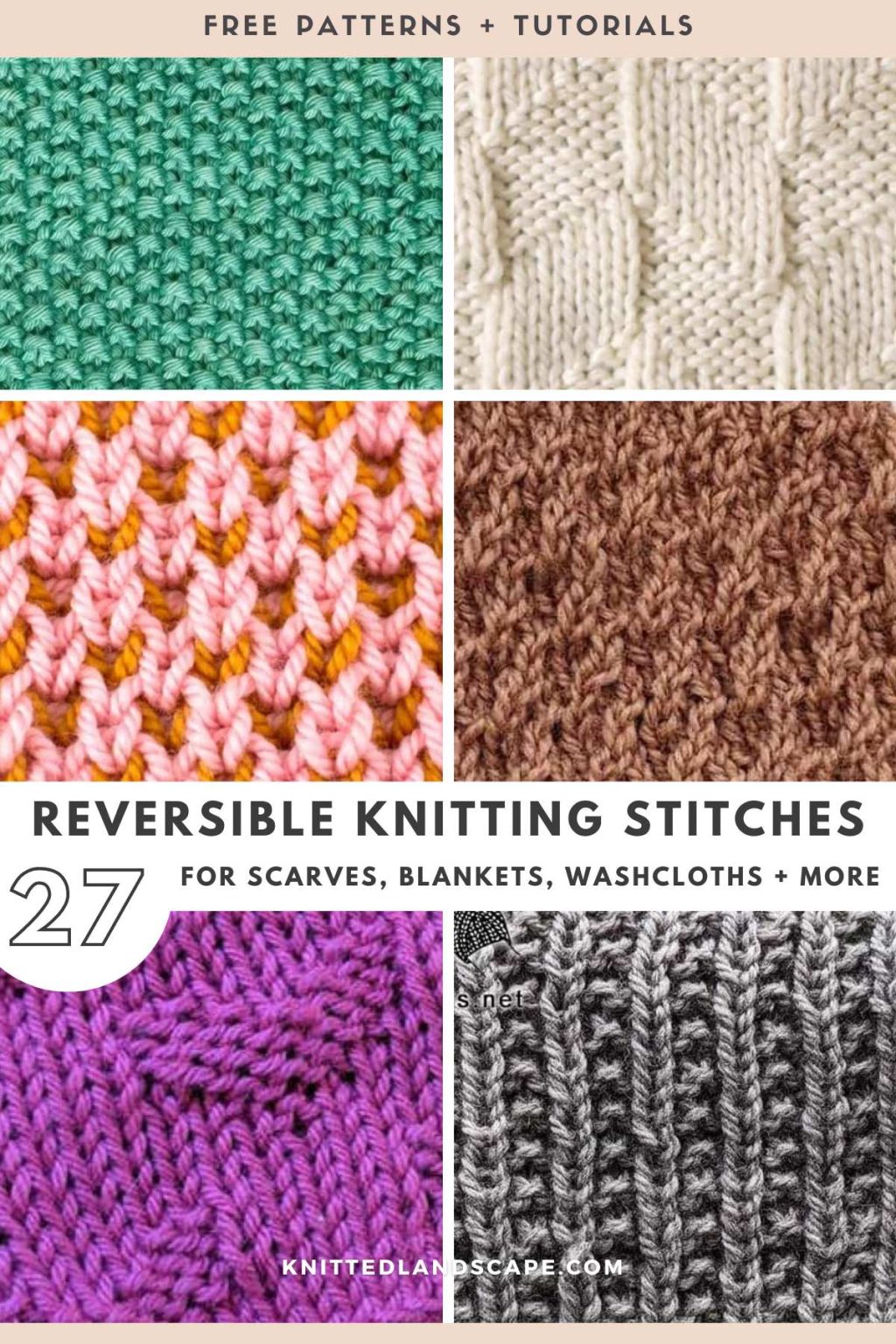 27 Reversible Knit Stitches Beautiful on Both Sides